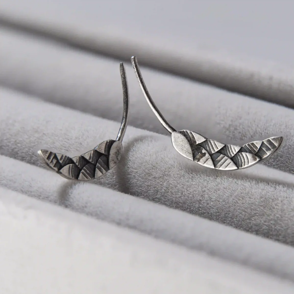 Alternative view of Khuyên tai bạc s925 Nami Space Cỏ Lau ER0037