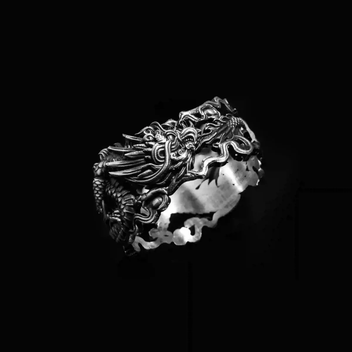 Alternative view of Nhẫn bạc s925 Nami Space Rồng Thời Lê Trung Hưng RS018