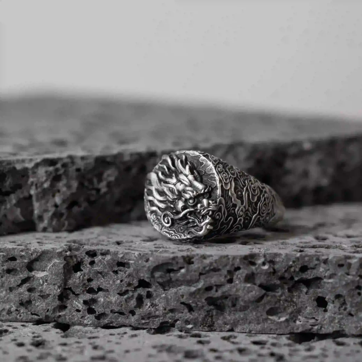 Nhẫn bạc s925 Nami Space Rồng Thời Nguyễn Type II RS046