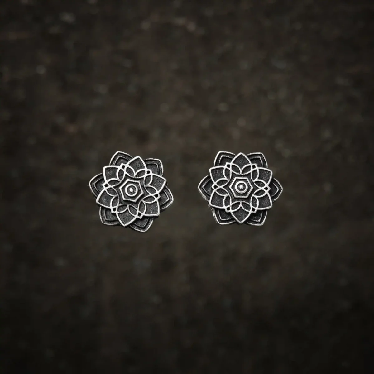 Alternative view of Khuyên tai bạc s925 Nami Space Mandala ER0011