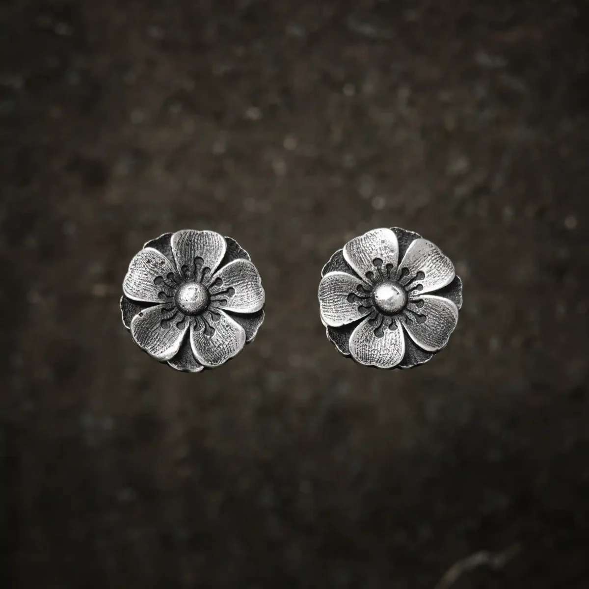 Alternative view of Khuyên tai bạc s925 Nami Space Hoa Mai ER0002