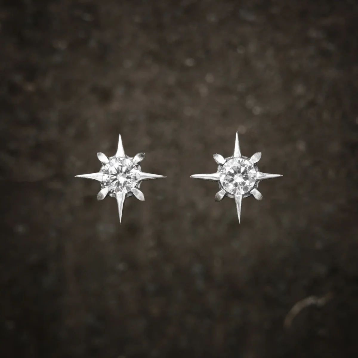 Alternative view of Khuyên tai bạc s925 Nami Space Star ER0012