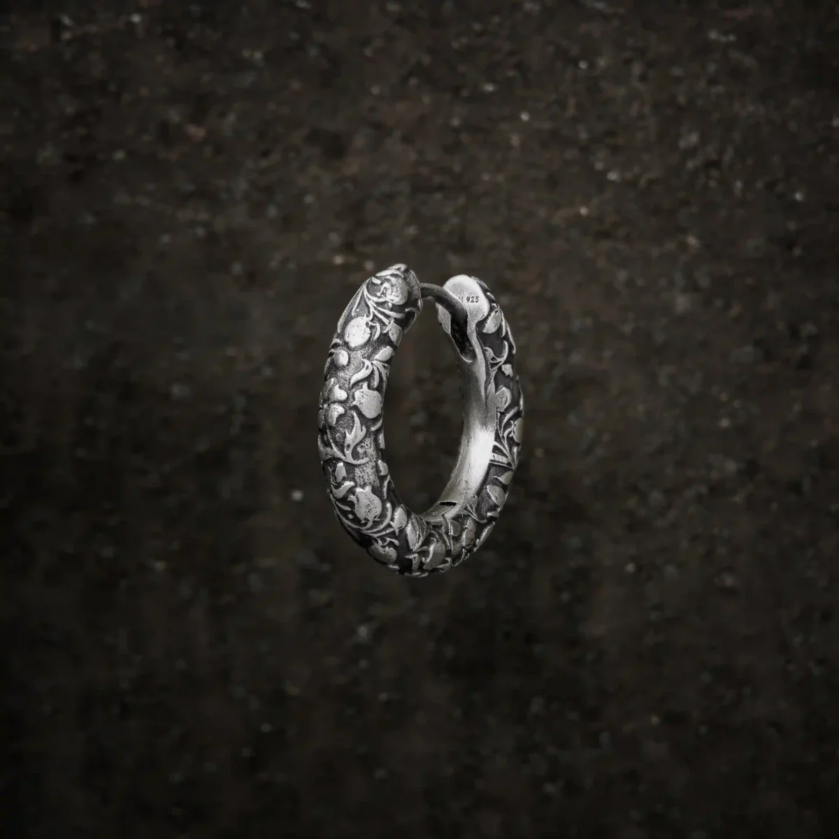 Alternative view of Khuyên tai bạc s925 Nami Space Floral Lace Pattern ER0069