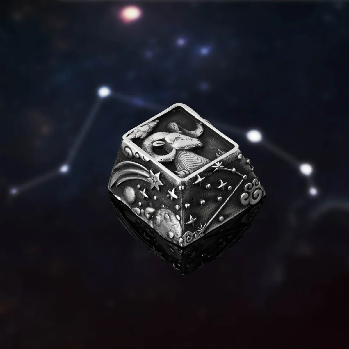 Alternative view of Keycap 1u bạc s925 Nami Space Bạch Dương KC083