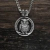 Mặt dây chuyền bạc s925 Nami Space Moonlit Owl MV005