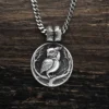 Mặt dây chuyền bạc s925 Nami Space Moon Owl MV010