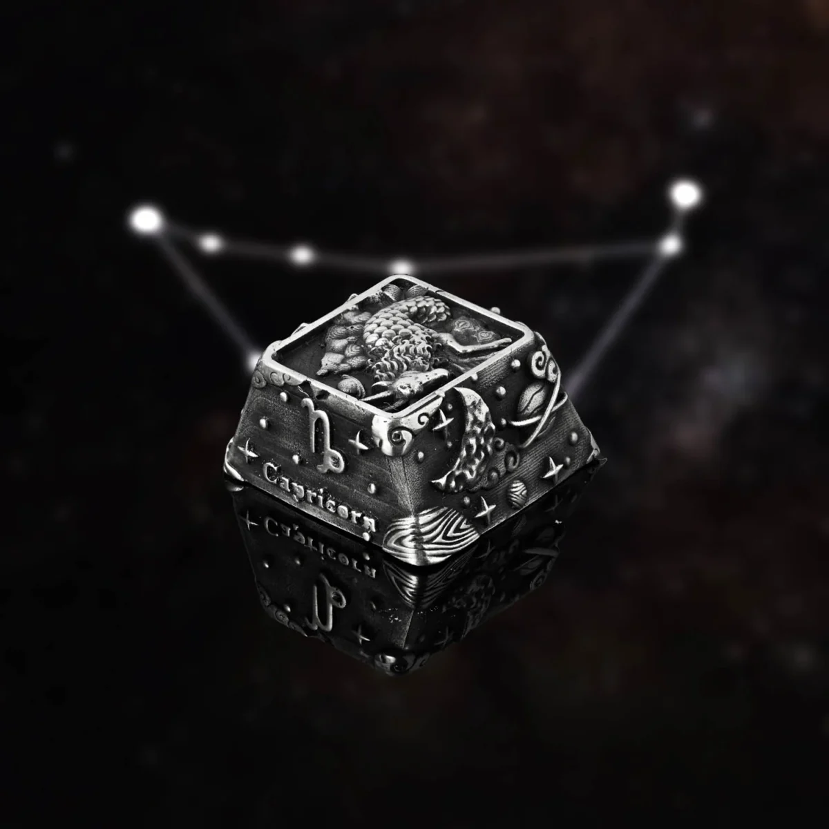 Alternative view of Keycap 1u bạc s925 Nami Space Ma Kết KC086