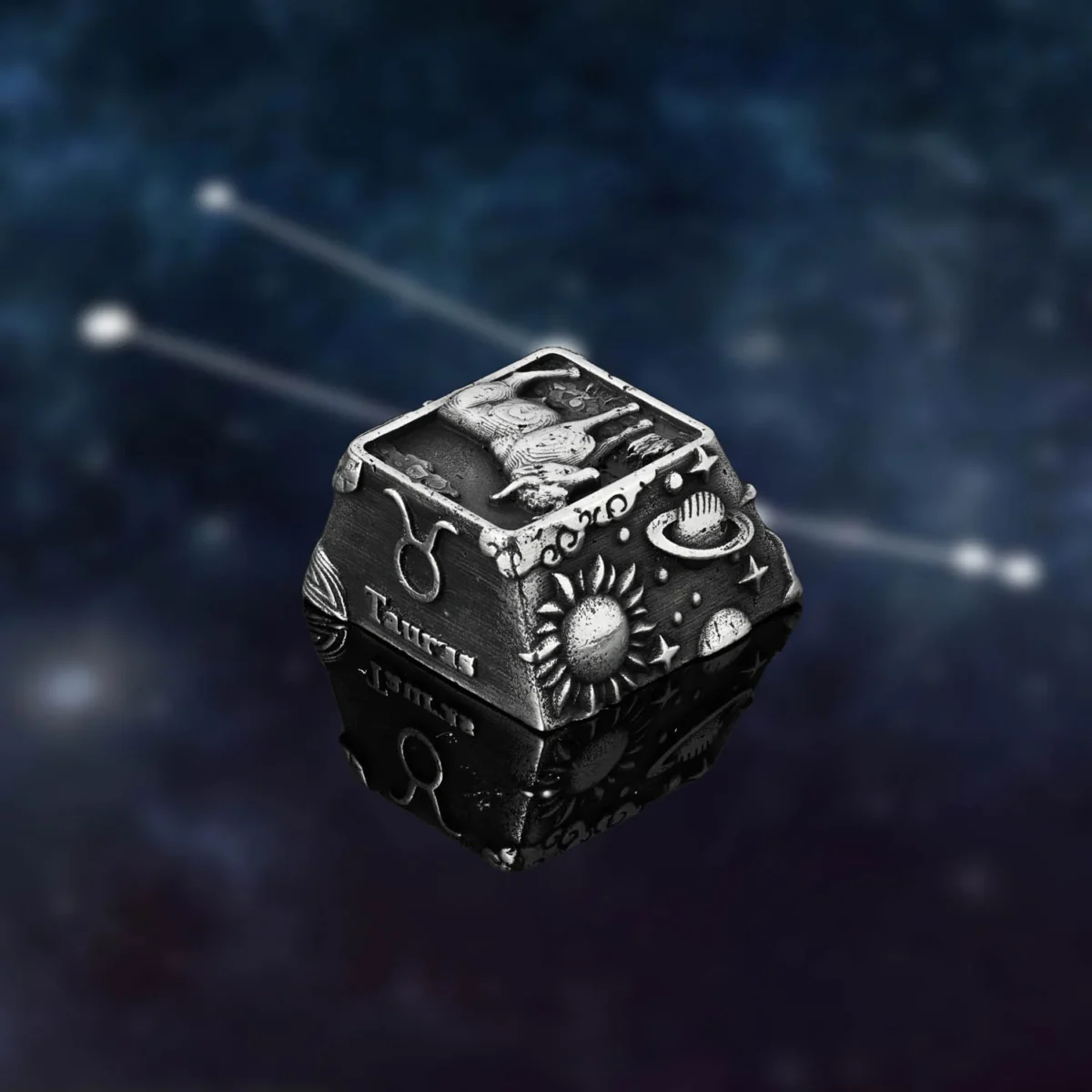 Alternative view of Keycap 1u bạc s925 Nami Space Kim Ngưu KC091