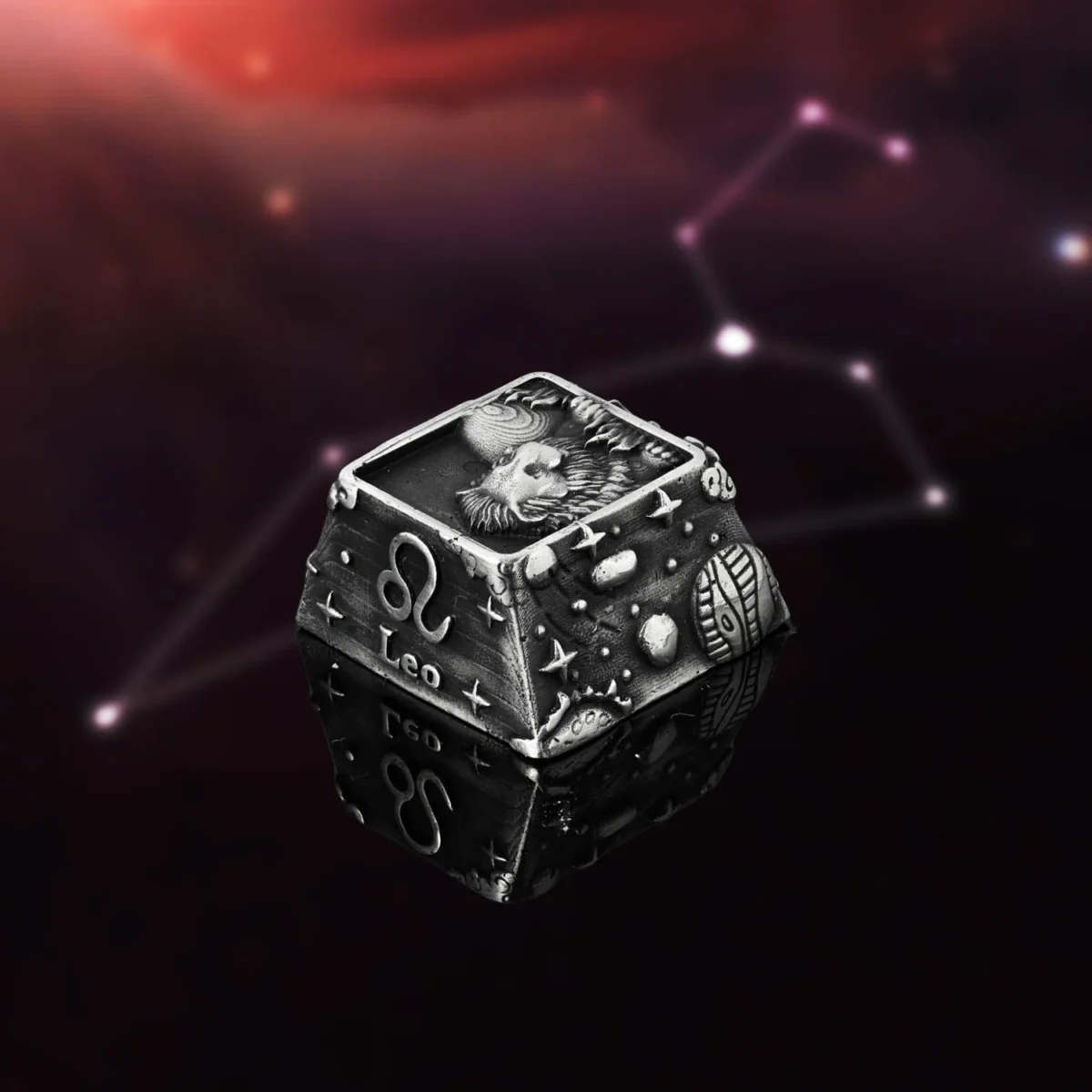 Alternative view of Keycap 1u bạc s925 Nami Space Sư Tử KC082