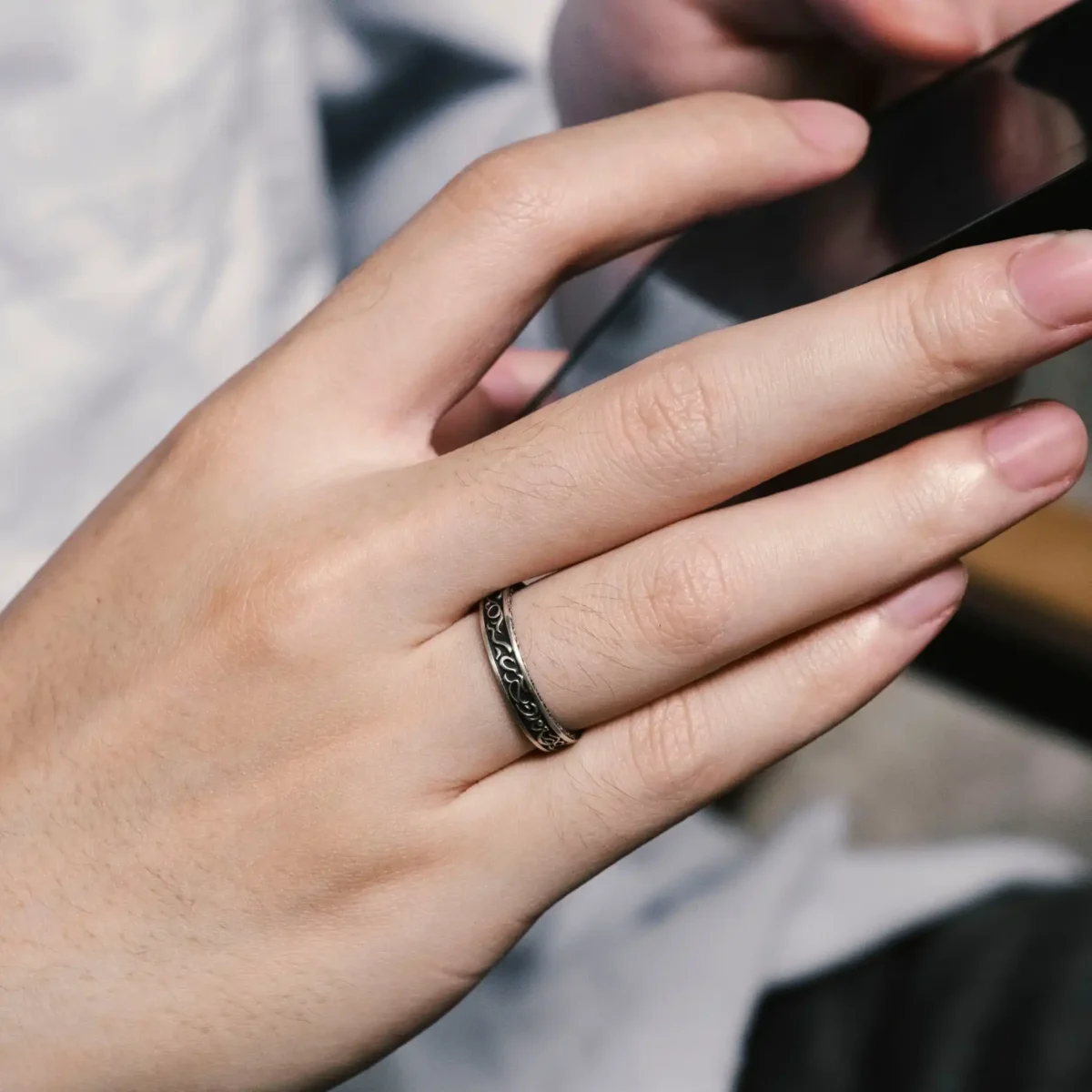 Alternative view of Nhẫn bạc s925 Nami Space Baroque Type 3 RT036