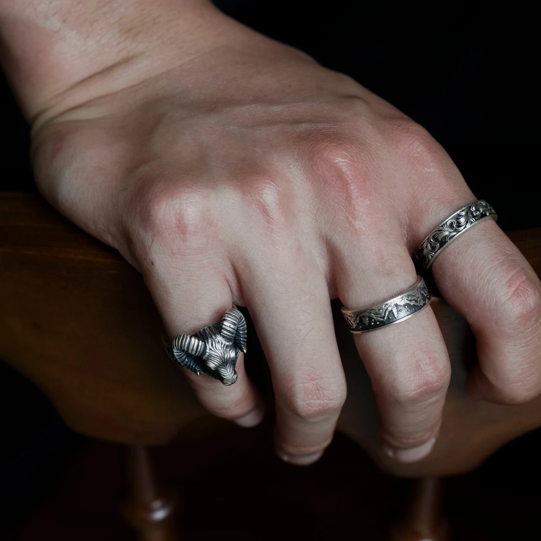 Alternative view of Nhẫn bạc s925 Nami Space RS066 Capra Noctis