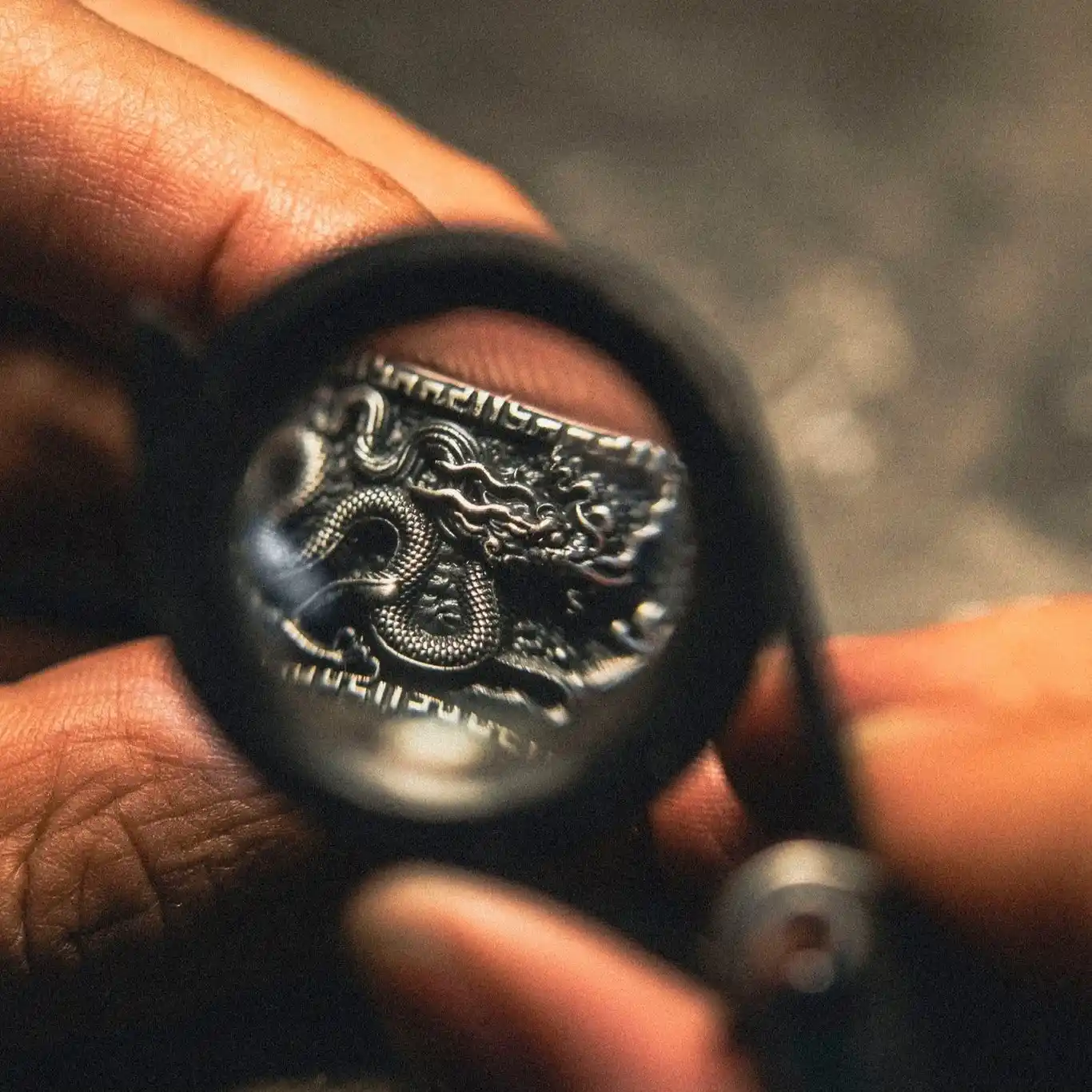 Nhẫn bạc s925 Nami Space RT056 Lý Long Có Vảy - Ảnh 3