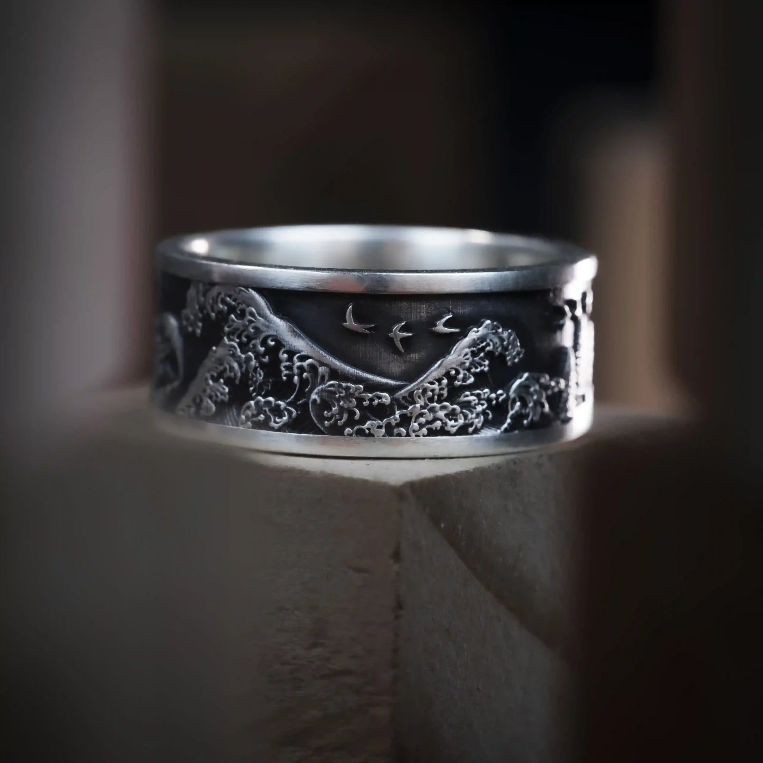 Nhẫn bạc s925 Nami Space Moonwave Ring RT053 - Ảnh 3