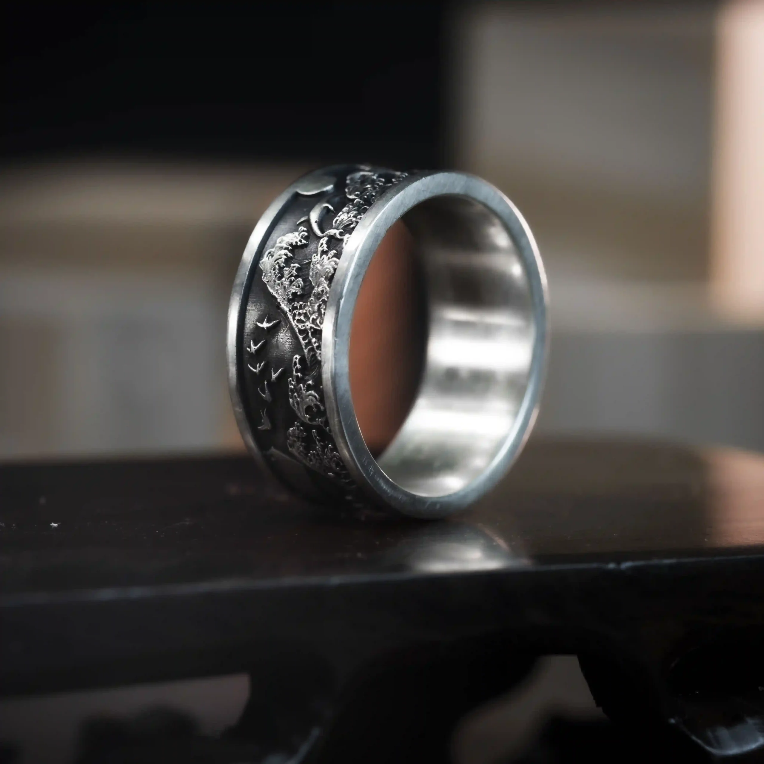 Nhẫn bạc s925 Nami Space Moonwave Ring RT053 - Ảnh 2