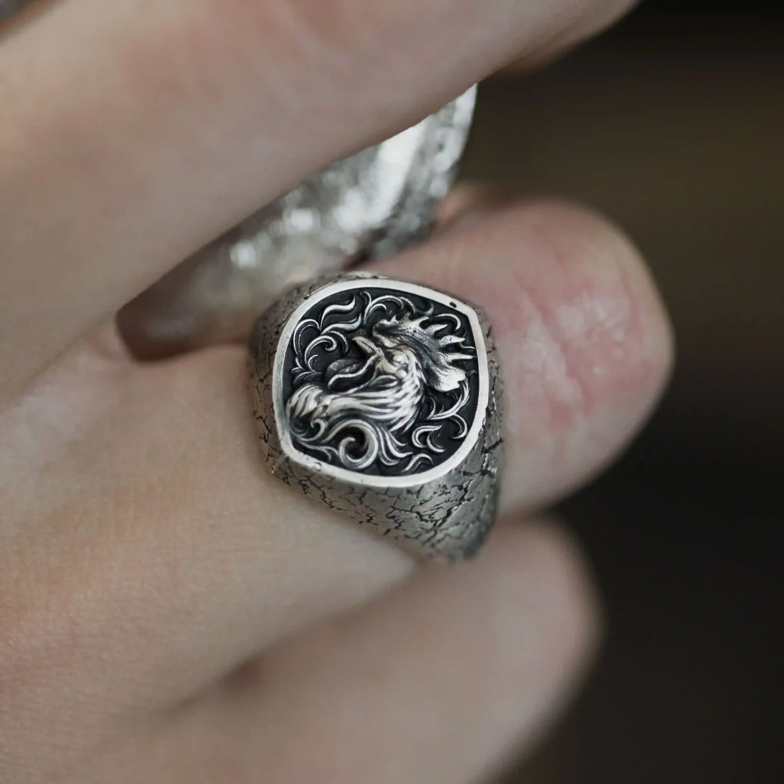 Nhẫn bạc s925 Nami Space Gallus Noctis RS067 - Ảnh 2