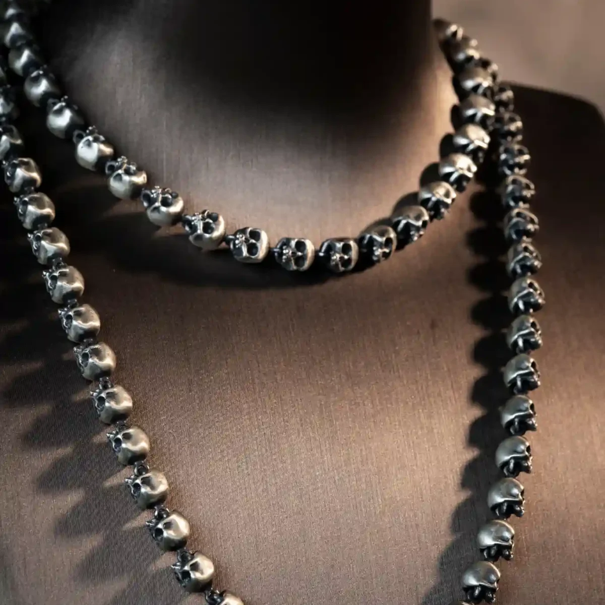 Alternative view of Vòng cổ bạc s925 Nami Space Đầu Lâu BC011