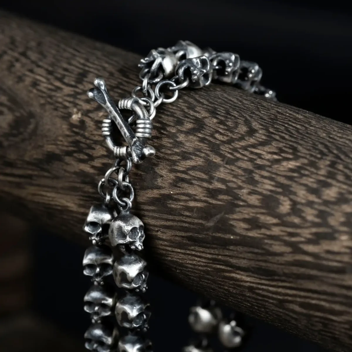 Vòng tay bạc s925 Nami Space Đầu Lâu BC011