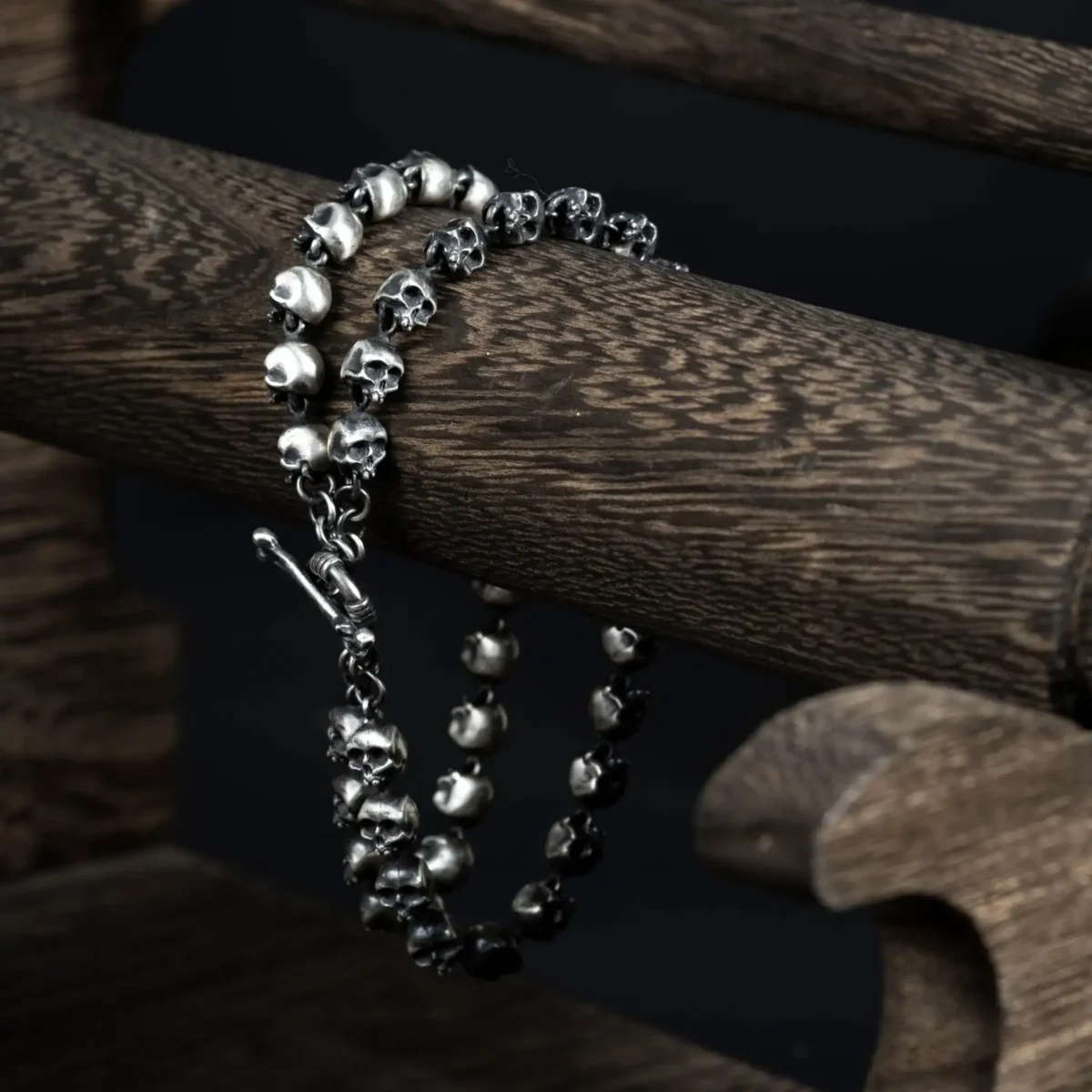 Alternative view of Vòng tay bạc s925 Nami Space Đầu Lâu BC011