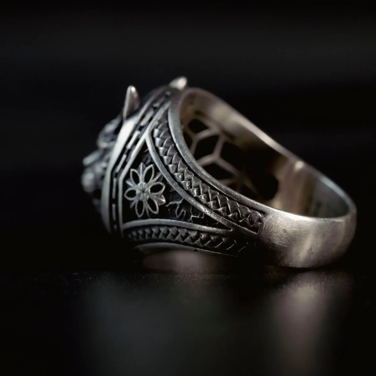 Alternative view of Nhẫn bạc s925 Nami Space Lynx Noctis RS070