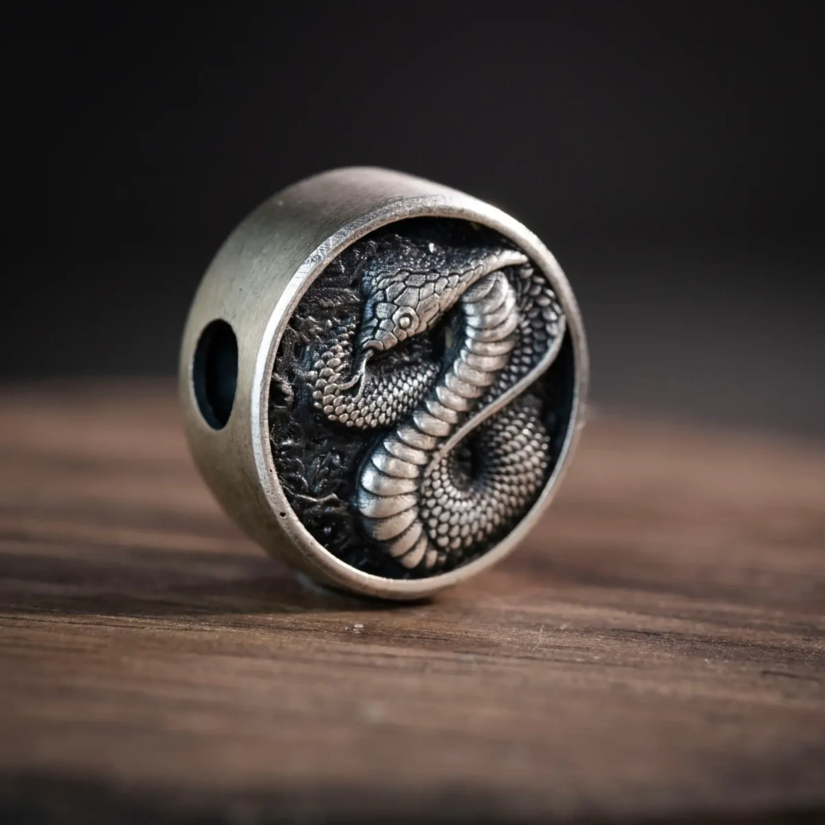 Alternative view of Charm bạc s925 Nami Space Ouroboros CR0154