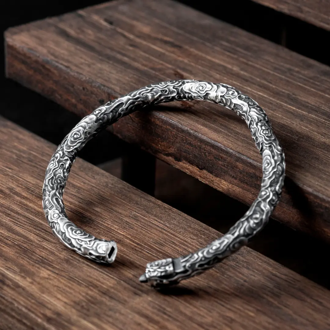 Alternative view of Kiềng Bạc 925 Nami Space Vân Mây B004