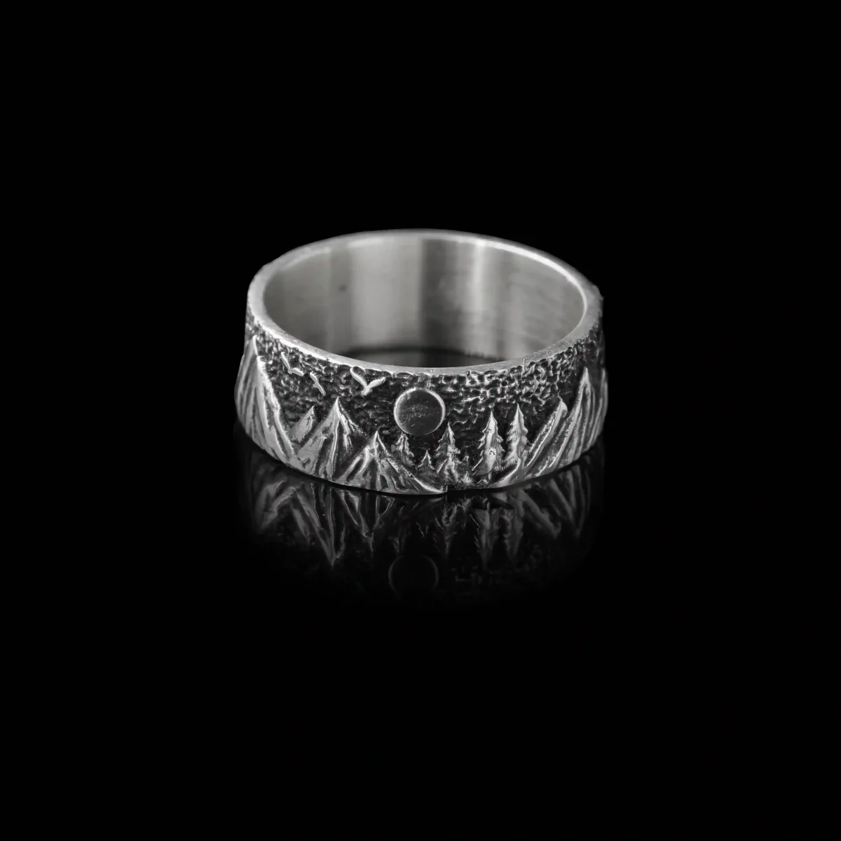 Nhẫn bạc s925 Nami Space Núi rừng RT040