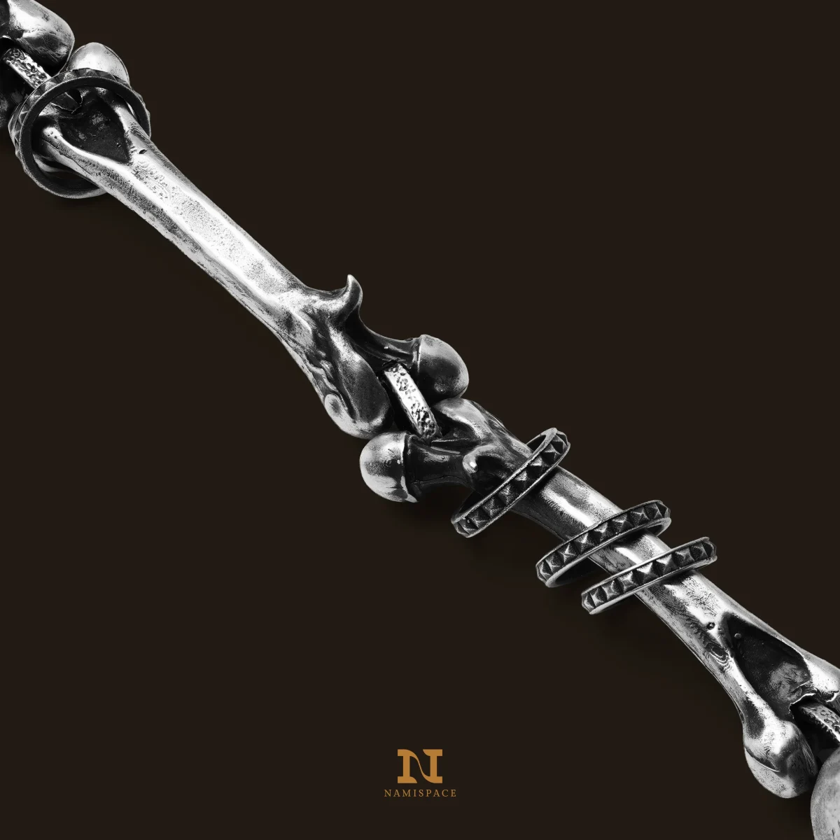 Alternative view of Vòng tay bạc s925 Nami Space Bone Reaper BC023