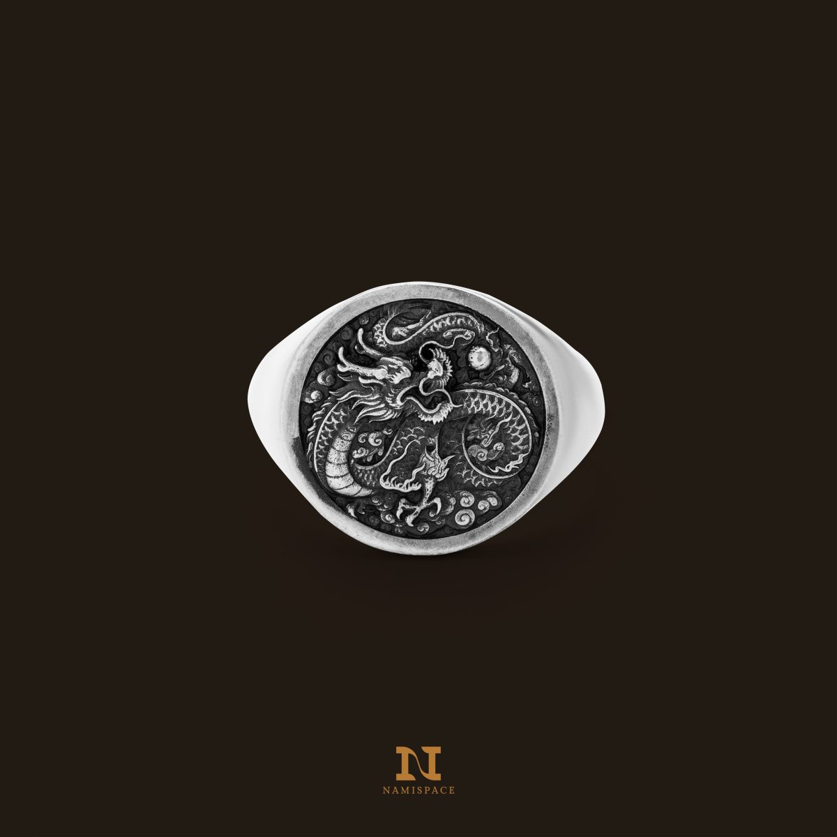 Nhẫn bạc s925 Nami Space RS093	Nhẫn Dragon Embrace